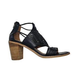 Mi.iM Women's Black Keshia Sandals  Block heel Size 11